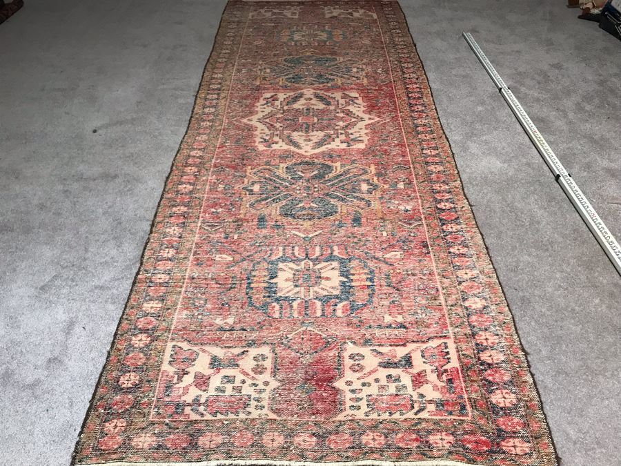 Vintage Hand Knotted Wool Persian Rug Runner 50' X 135' [Photo 17]