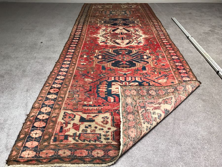 Vintage Hand Knotted Wool Persian Rug Runner 50' X 135' [Photo 2]