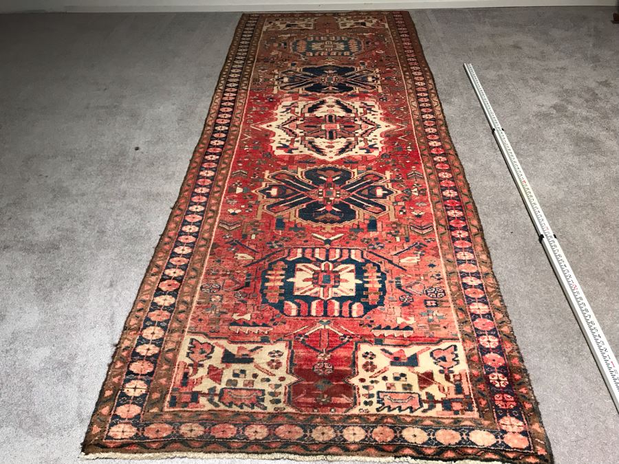 Vintage Hand Knotted Wool Persian Rug Runner 50' X 135'