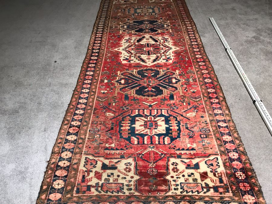 Vintage Hand Knotted Wool Persian Rug Runner 50' X 135' [Photo 6]