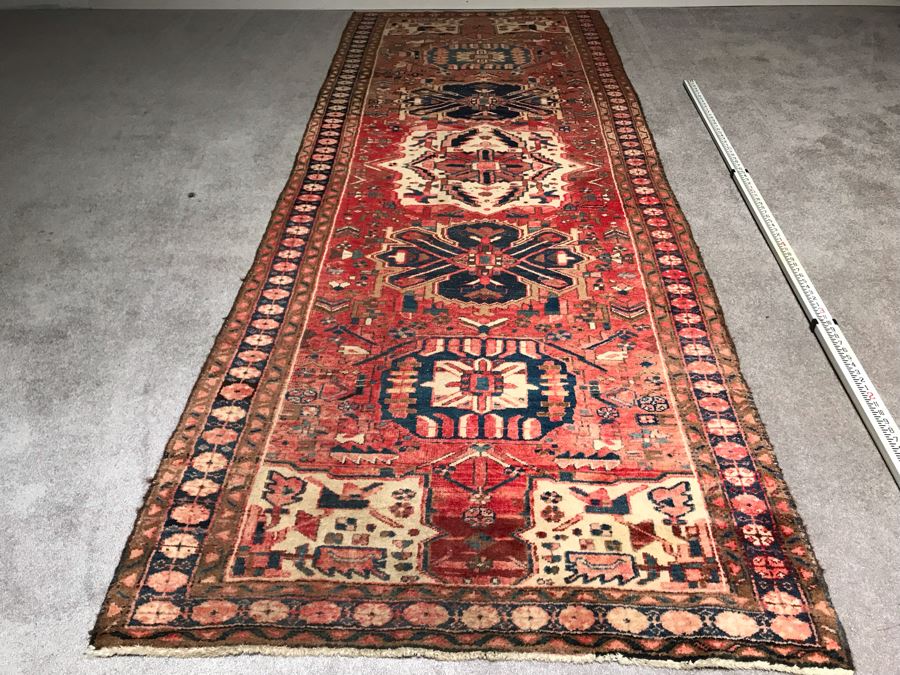 Vintage Hand Knotted Wool Persian Rug Runner 50' X 135' [Photo 3]