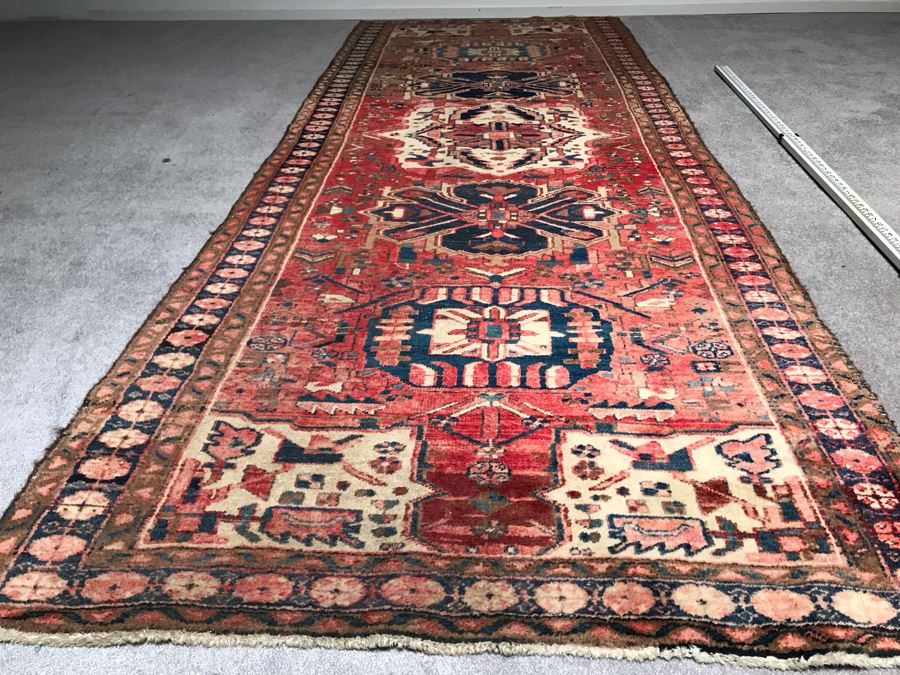 Vintage Hand Knotted Wool Persian Rug Runner 50' X 135' [Photo 4]