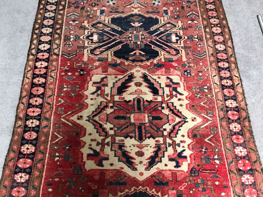 Vintage Hand Knotted Wool Persian Rug Runner 50' X 135' [Photo 8]