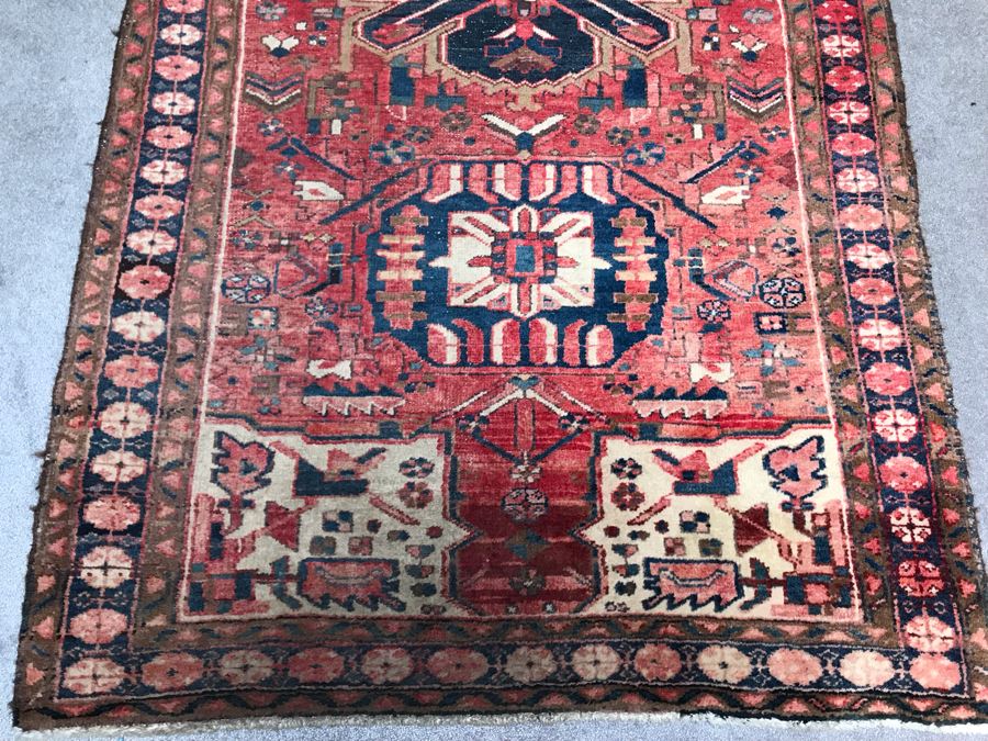 Vintage Hand Knotted Wool Persian Rug Runner 50' X 135' [Photo 5]