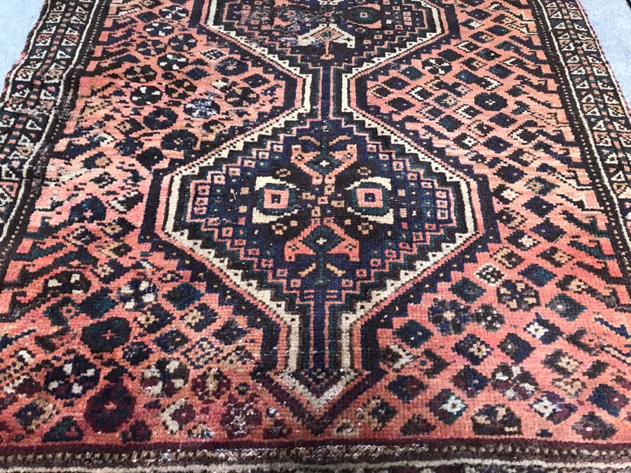Vintage Hand Knotted Wool Persian Rug Made In Iran 43' X 72' [Photo 8]