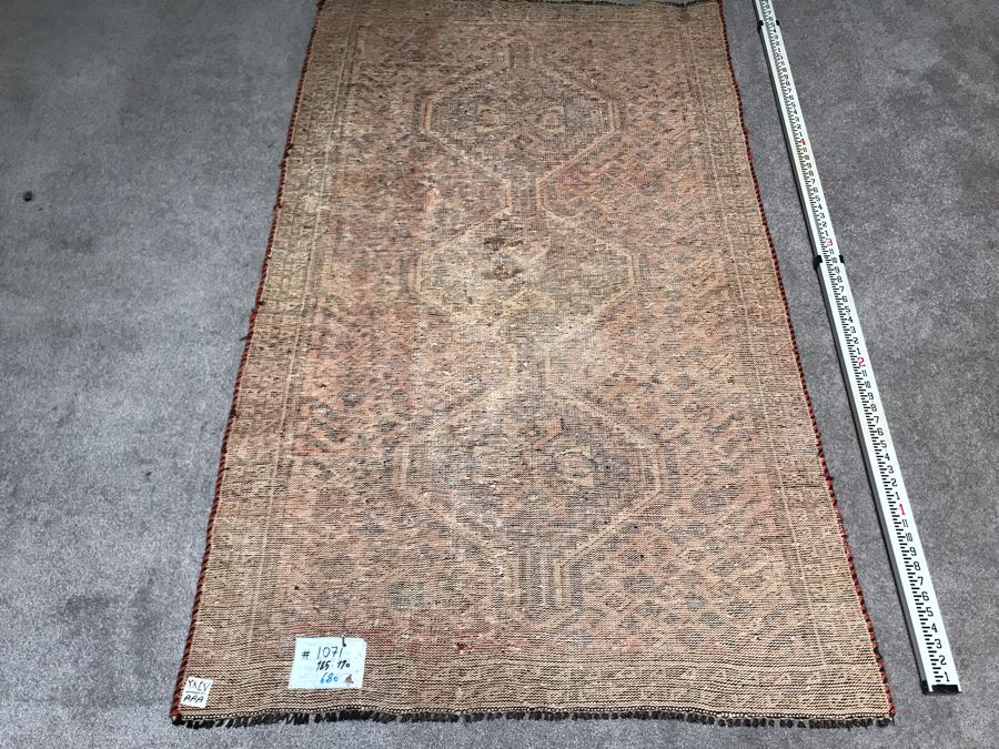 Vintage Hand Knotted Wool Persian Rug Made In Iran 43' X 72' [Photo 15]