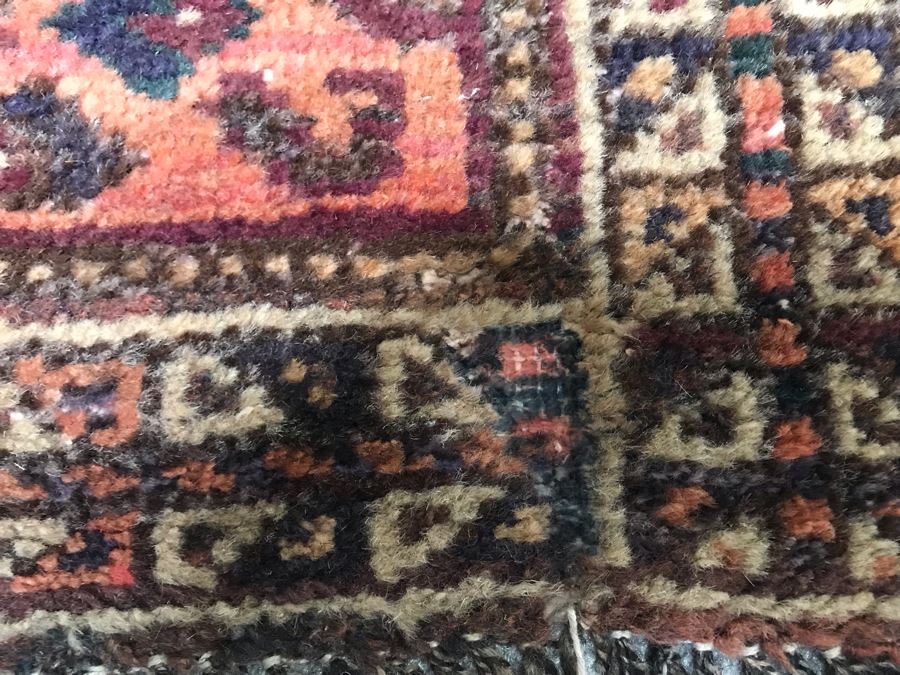 Vintage Hand Knotted Wool Persian Rug Made In Iran 43' X 72' [Photo 9]