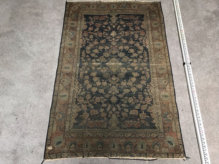Vintage Hand Knotted Wool Persian Rug 38' X 59' [Photo 13]