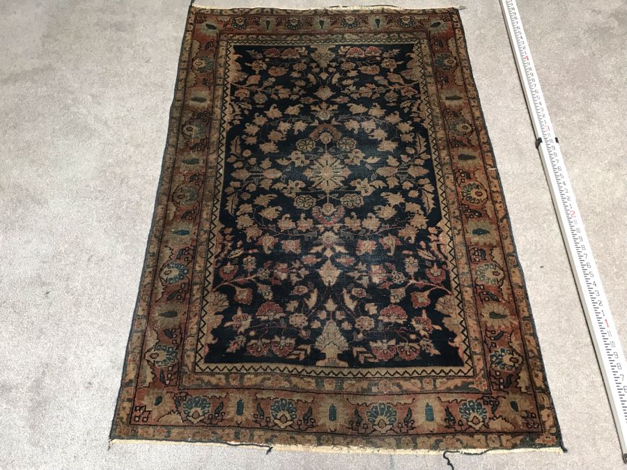 Vintage Hand Knotted Wool Persian Rug 38' X 59' [Photo 3]