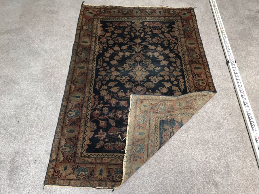 Vintage Hand Knotted Wool Persian Rug 38' X 59' [Photo 2]