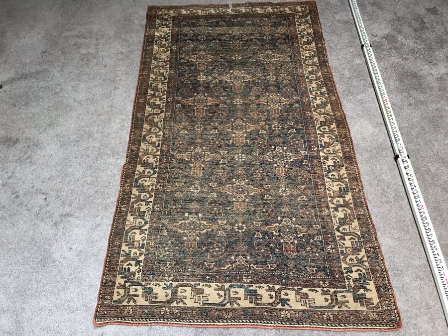 Vintage Hand Knotted Wool Persian Rug 42' X 77' [Photo 12]