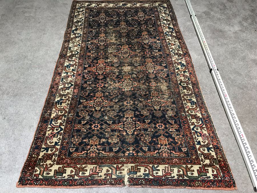 Vintage Hand Knotted Wool Persian Rug 42' X 77'
