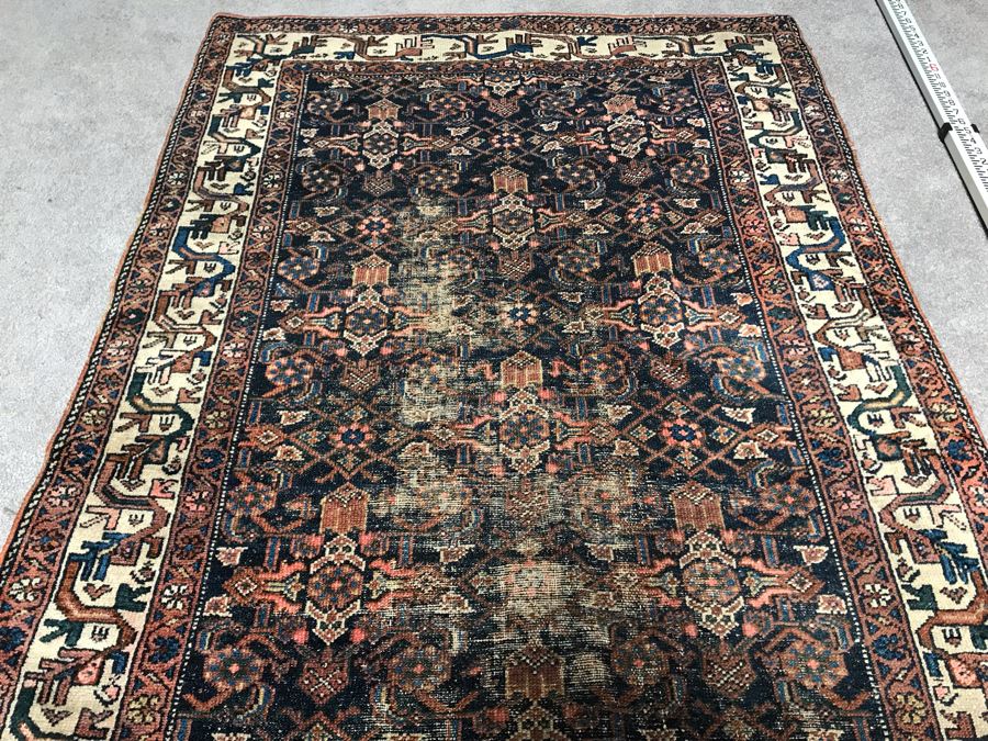 Vintage Hand Knotted Wool Persian Rug 42' X 77' [Photo 4]