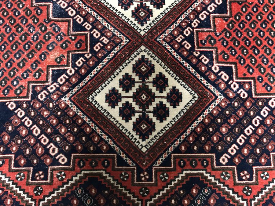 Vintage Hand Knotted Wool Persian Rug 68' X 87' [Photo 9]