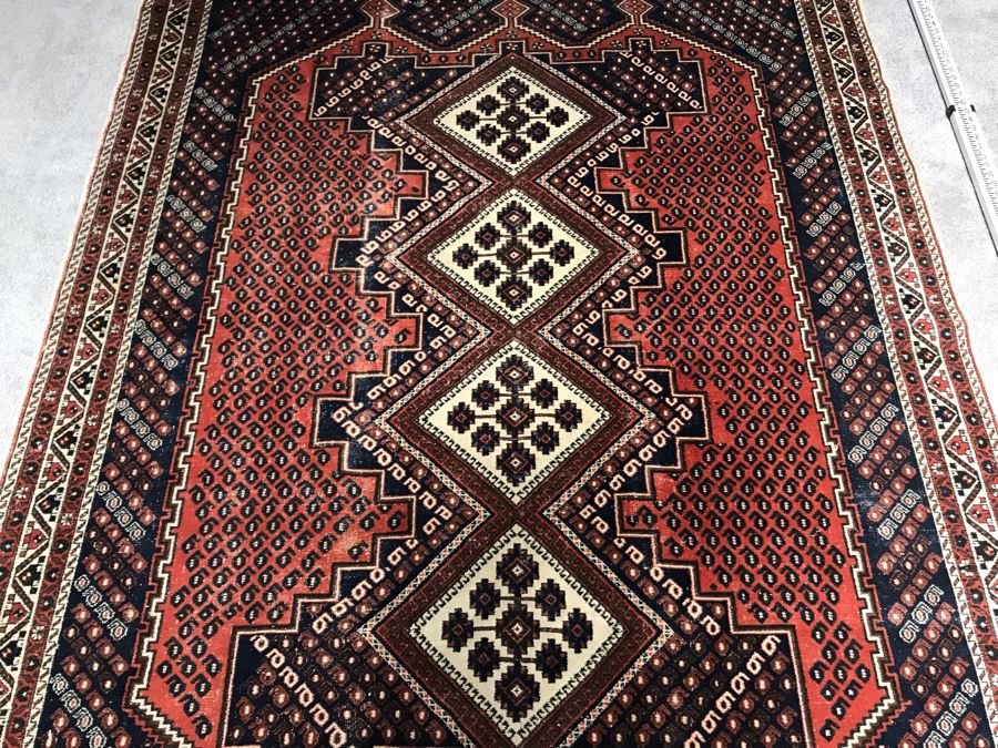 Vintage Hand Knotted Wool Persian Rug 68' X 87' [Photo 6]