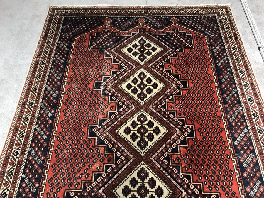 Vintage Hand Knotted Wool Persian Rug 68' X 87' [Photo 7]