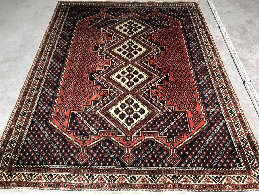 Vintage Hand Knotted Wool Persian Rug 68' X 87' [Photo 3]