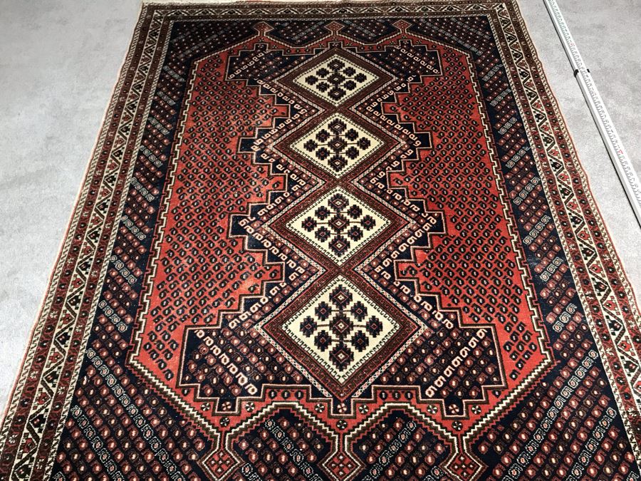 Vintage Hand Knotted Wool Persian Rug 68' X 87' [Photo 8]