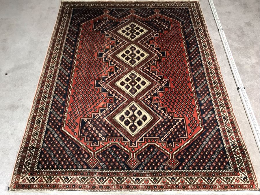 JUST ADDED - Vintage Hand Knotted Wool Persian Rug 68' X 87'