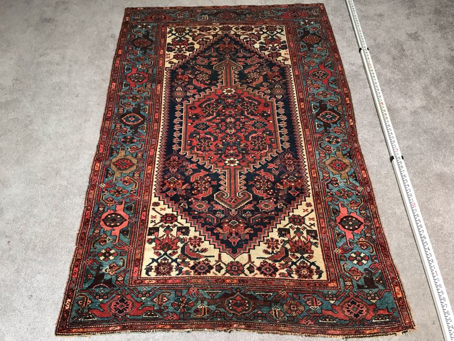 Vintage Hand Knotted Wool Persian Rug 53' X 80' [Photo 4]