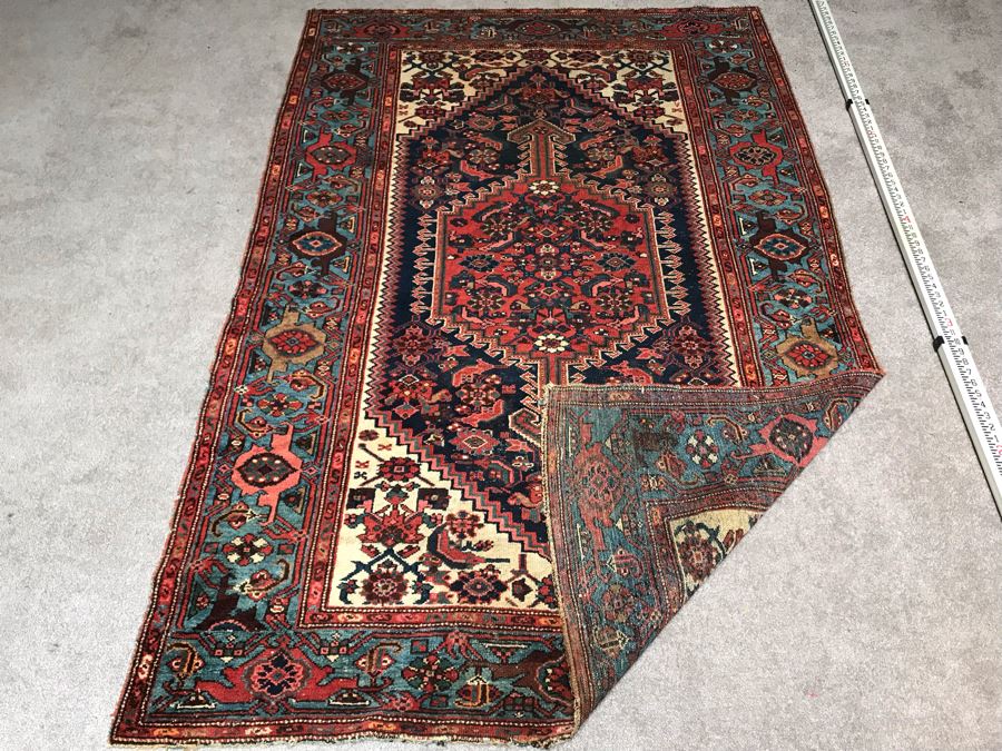Vintage Hand Knotted Wool Persian Rug 53' X 80' [Photo 2]