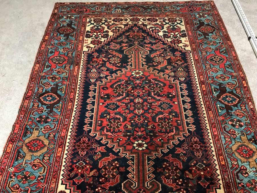 Vintage Hand Knotted Wool Persian Rug 53' X 80' [Photo 9]