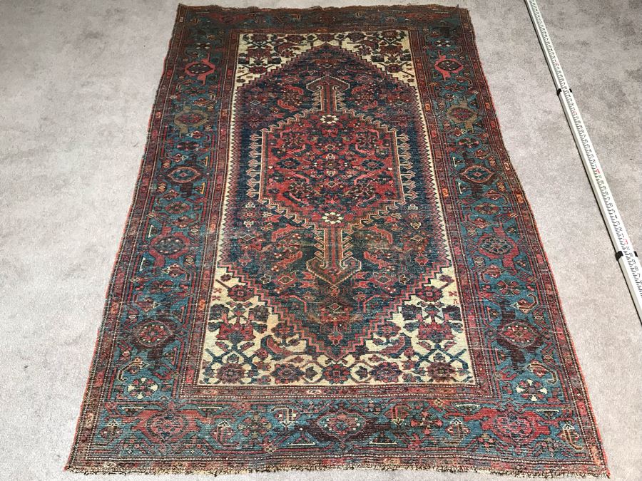 Vintage Hand Knotted Wool Persian Rug 53' X 80' [Photo 18]