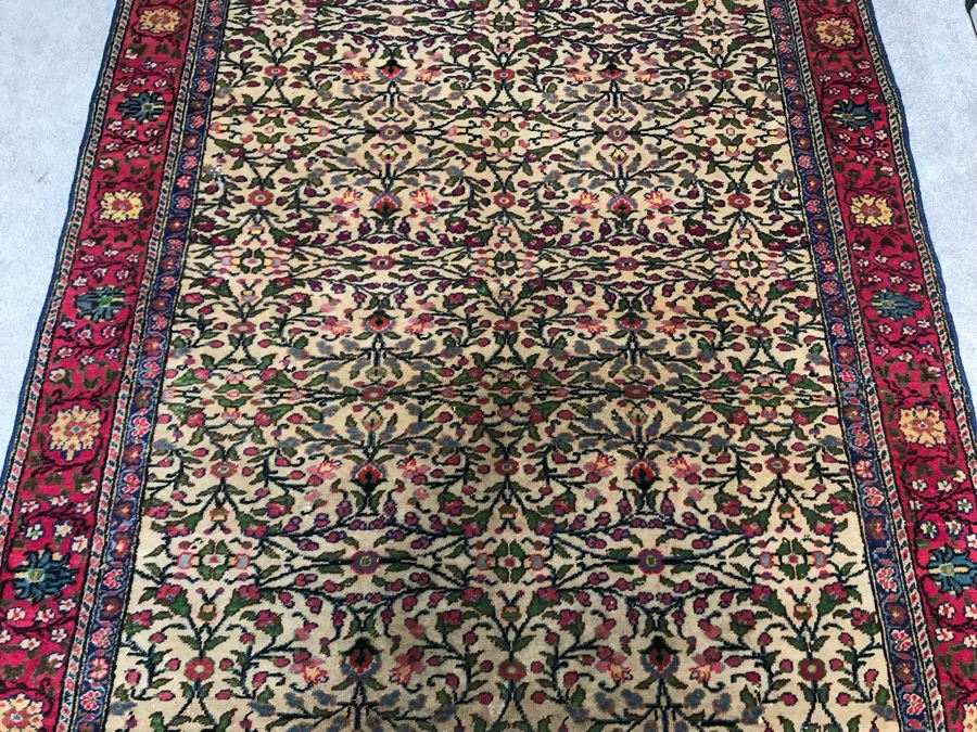 Vintage Hand Knotted Wool Persian Rug 53' X 87' [Photo 7]