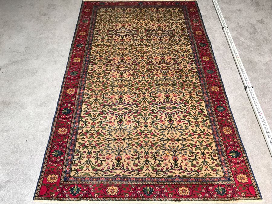 Vintage Hand Knotted Wool Persian Rug 53' X 87' [Photo 3]