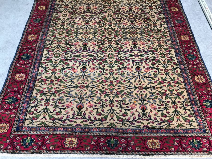Vintage Hand Knotted Wool Persian Rug 53' X 87' [Photo 5]