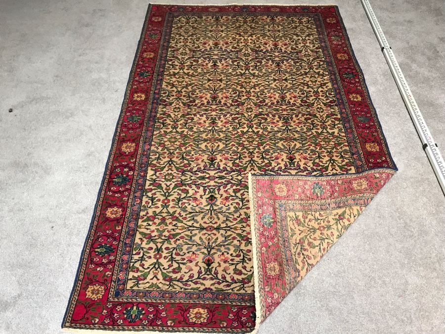 Vintage Hand Knotted Wool Persian Rug 53' X 87' [Photo 2]