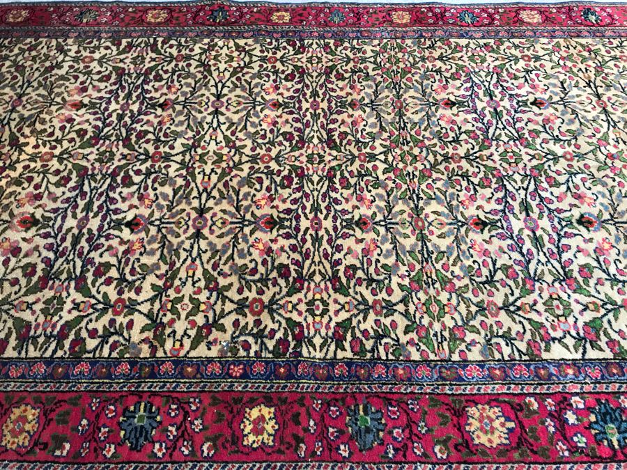 Vintage Hand Knotted Wool Persian Rug 53' X 87' [Photo 11]