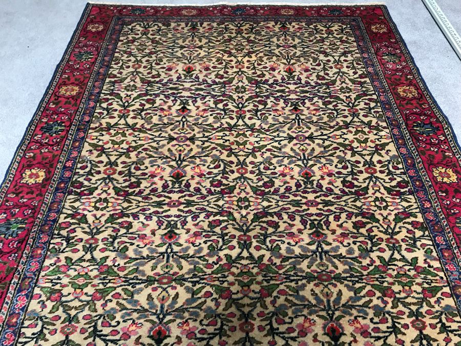 Vintage Hand Knotted Wool Persian Rug 53' X 87' [Photo 8]