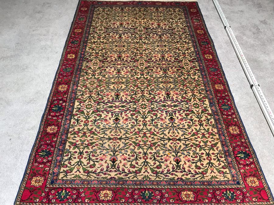 Vintage Hand Knotted Wool Persian Rug 53' X 87' [Photo 4]