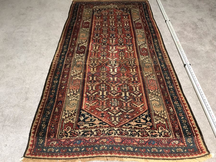 Vintage Hand Knotted Wool Persian Rug 48' X 89' [Photo 4]
