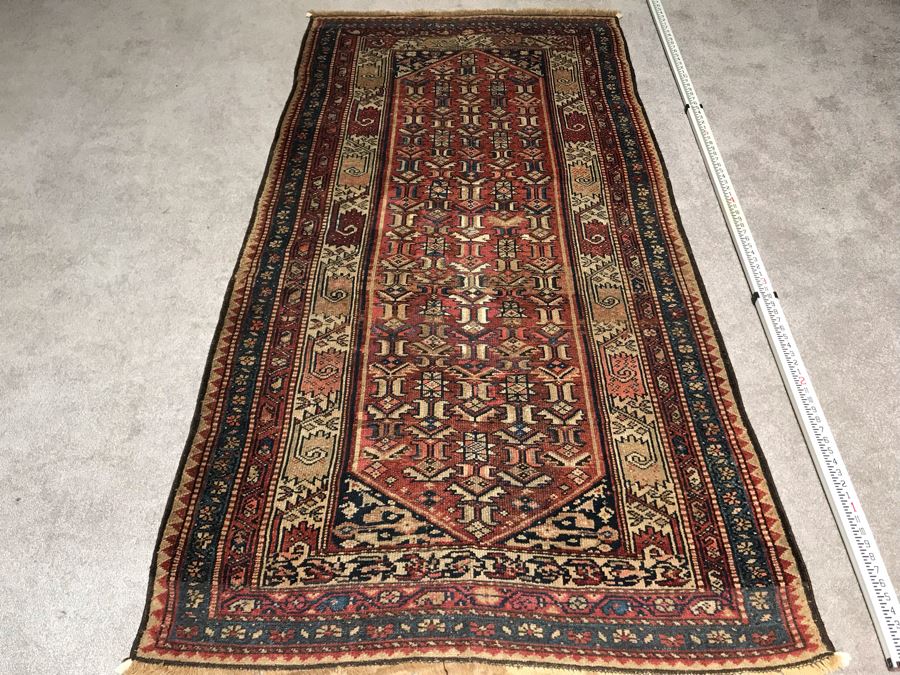 Vintage Hand Knotted Wool Persian Rug 48' X 89' [Photo 3]