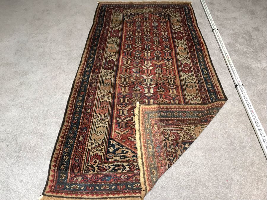 Vintage Hand Knotted Wool Persian Rug 48' X 89' [Photo 2]