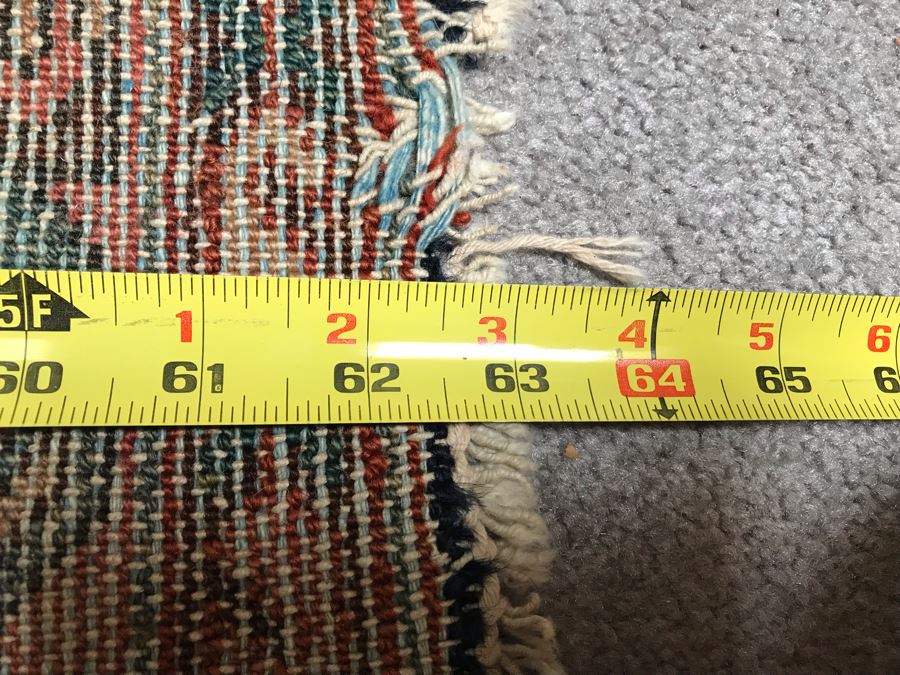 Vintage Hand Knotted Wool Persian Rug 34' X 63' [Photo 13]