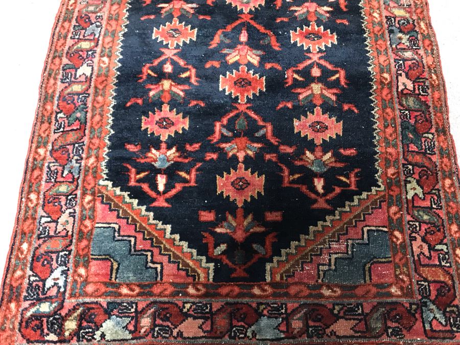 Vintage Hand Knotted Wool Persian Rug 34' X 63' [Photo 6]