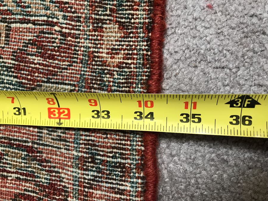 Vintage Hand Knotted Wool Persian Rug 34' X 63' [Photo 12]