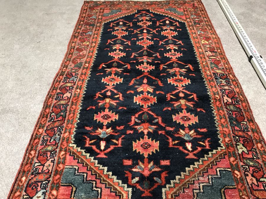 Vintage Hand Knotted Wool Persian Rug 34' X 63' [Photo 5]