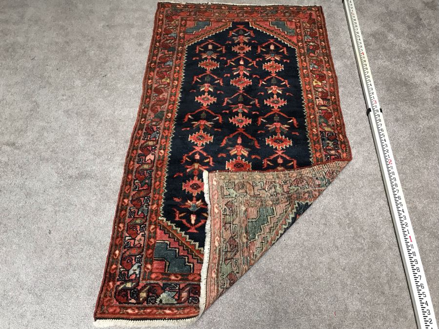 Vintage Hand Knotted Wool Persian Rug 34' X 63' [Photo 2]