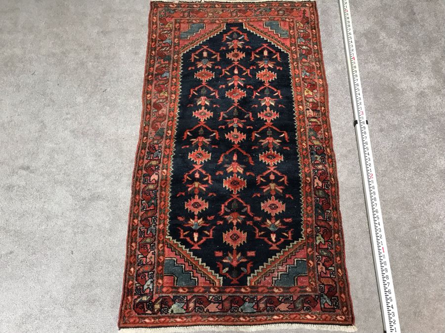 Vintage Hand Knotted Wool Persian Rug 34' X 63' [Photo 4]