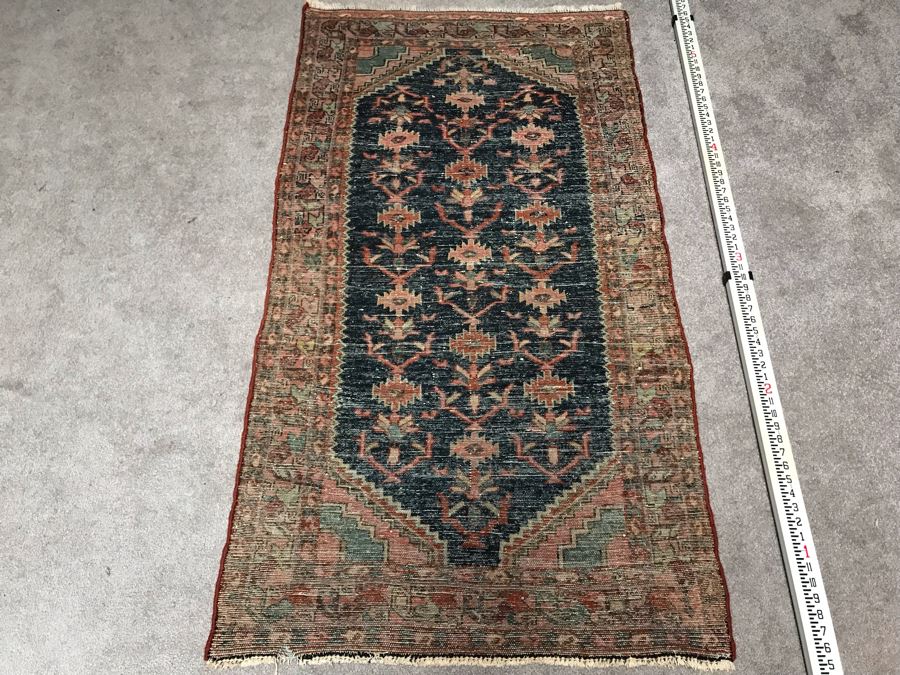 Vintage Hand Knotted Wool Persian Rug 34' X 63' [Photo 11]