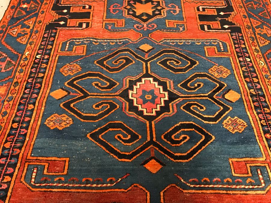 Vintage Hand Knotted Wool Persian Rug 54' X 80' [Photo 9]