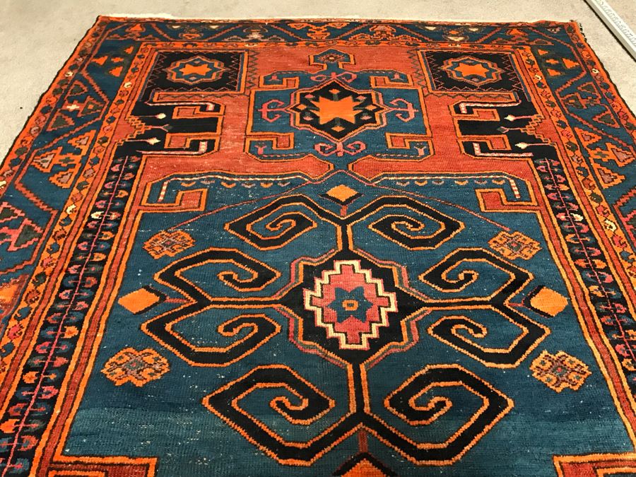Vintage Hand Knotted Wool Persian Rug 54' X 80' [Photo 10]