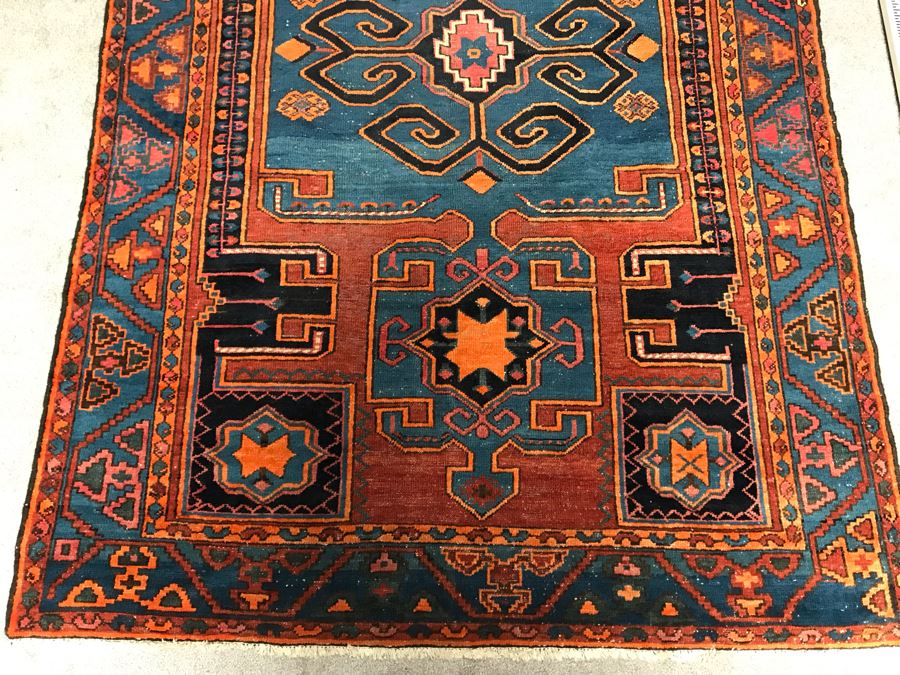 Vintage Hand Knotted Wool Persian Rug 54' X 80' [Photo 6]
