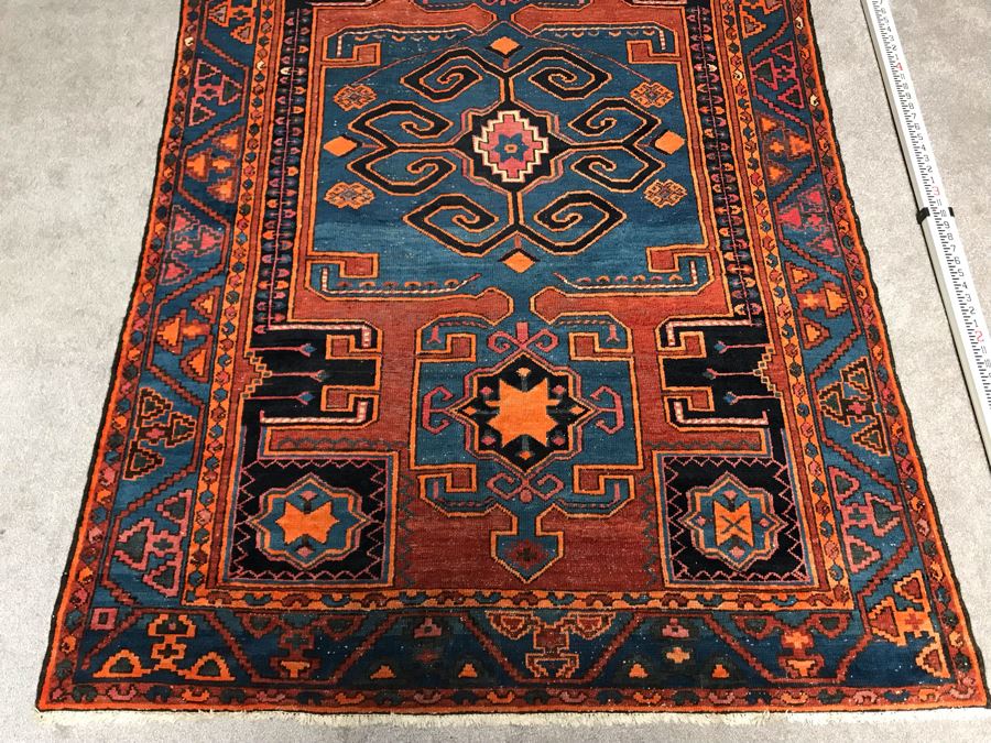 Vintage Hand Knotted Wool Persian Rug 54' X 80' [Photo 5]