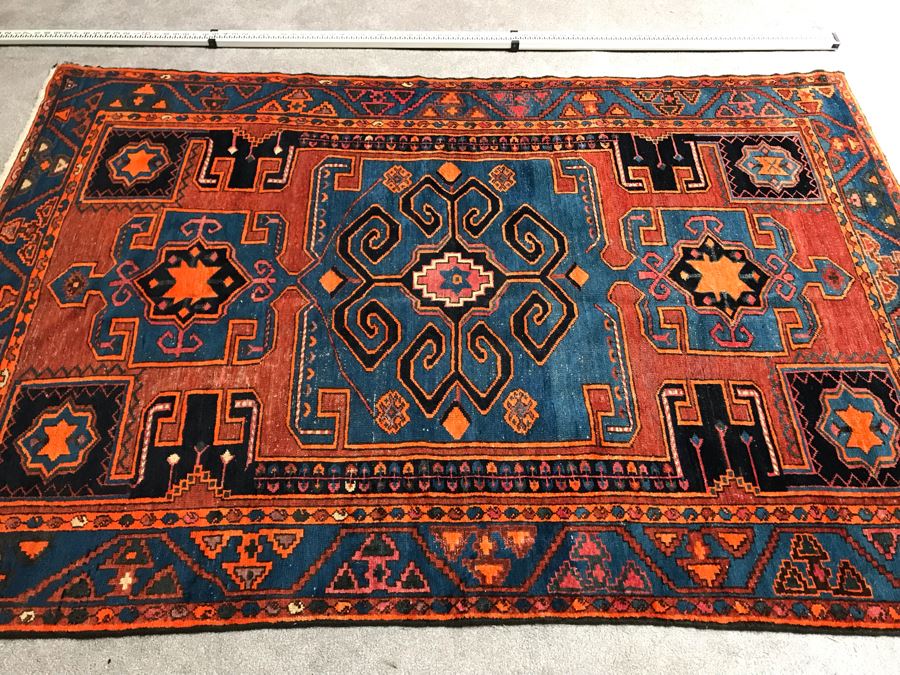 Vintage Hand Knotted Wool Persian Rug 54' X 80' [Photo 11]