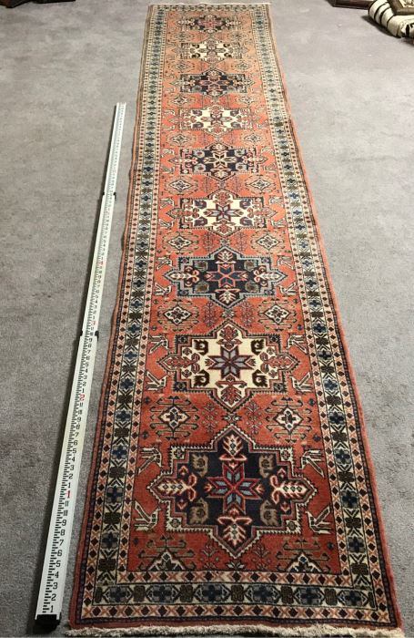Vintage Hand Knotted Wool Persian Runner Rug From Iran 28' X 152' [Photo 2]